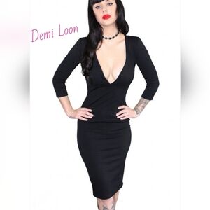 Demi Loone deadly plunge corset dress